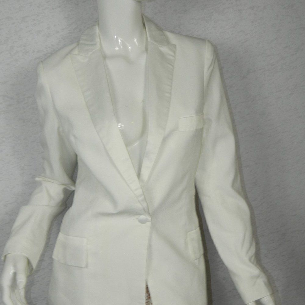 Blessed are‎ the  Meek Blazer  Size 4 White Tuxedo Oversize Menswear - Picture 10 of 11
